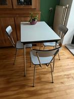 FORMICA Eettafel & 3 stoelen | Set jaren ‘50 / ‘60, Ophalen, Zo goed als nieuw, FORMICA RETRO, Minder dan 4 stoelen