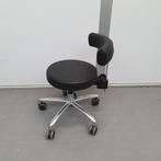 Medische Score kruk extra laag - zwarte skai, Huis en Inrichting, Krukjes, Ophalen, Gebruikt, Hout