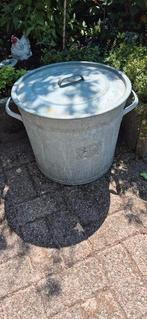 Zinken emmer / bak met deksel en handvaten zonder roest, Ophalen, Gebruikt, Minder dan 30 cm, Minder dan 60 cm