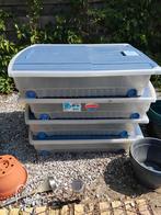 3 rubbermaid boxen, Doe-het-zelf en Verbouw, Kratten en Dozen, Ophalen, Zo goed als nieuw, Minder dan 35 cm