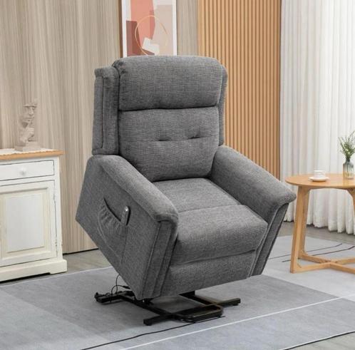 Relaxstoel met Opstahulp incl. Afstandsbediening NIEUW, Huis en Inrichting, Fauteuils, Nieuw, Hout, Stof, Ophalen