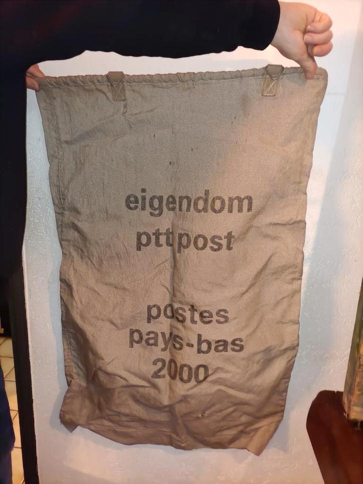 Oude brocante postzak van ptt (1), Antiek en Kunst, Curiosa en Brocante, Ophalen of Verzenden