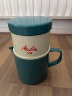 Melitta 2-70 koffiefilter set compleet camping vintage, Ophalen of Verzenden, Gebruikt, Blauw, Overige typen