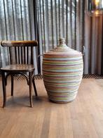 Afrikaanse zeegras wasmand opbergmand handgemaakt in Senegal, Ophalen of Verzenden, Nieuw, Rond, Riet