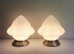 Art Deco stijl plafondlampen, Ophalen of Verzenden, Gebruikt, Glas, Art Deco Retro Vintage