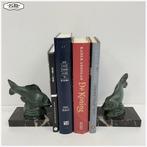 Set Art Deco boekensteunen – vissen op marmeren voet, Ophalen of Verzenden