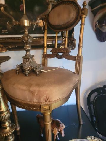 Antieke 19e eeuwse boudoir stoeltjes Louis XVI foto 1 t/m 10 beschikbaar voor biedingen