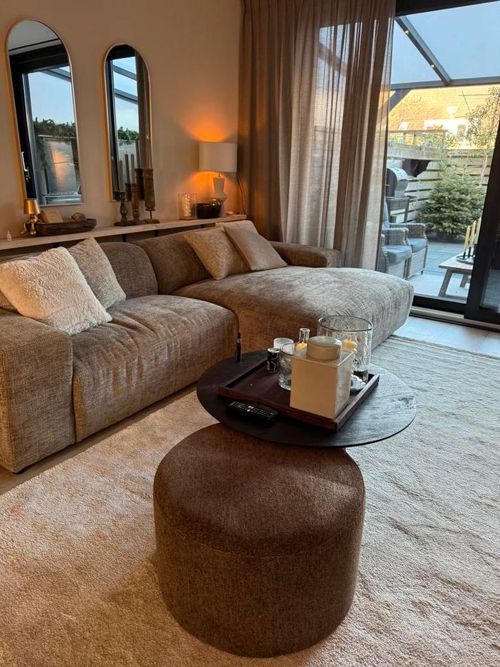 Prachtig bankstel loungebank van de pagter., Huis en Inrichting, Banken | Bankstellen, Zo goed als nieuw, Vierpersoons of meer