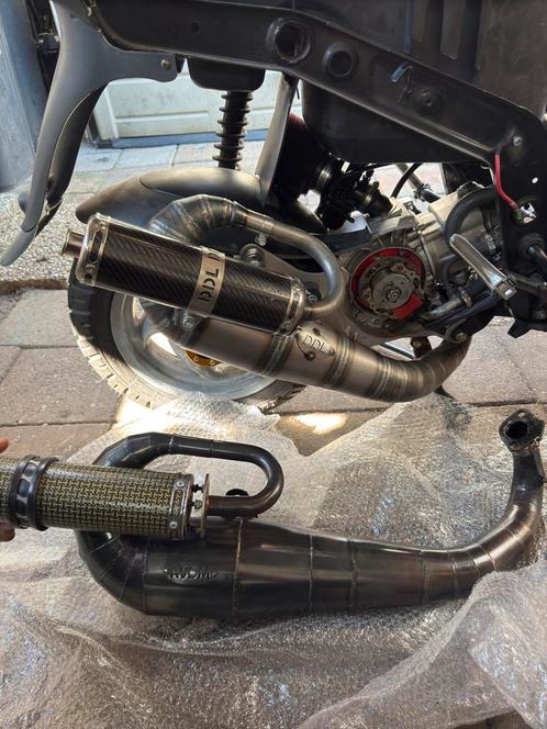 Unieke Handgemaakte AVDM 360 uitlaat Fabrizi 210CC, Fietsen en Brommers, Brommers | Tuning en Styling, Ophalen of Verzenden