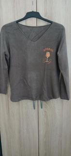 Leuke bruine trui met aperol spritz afbeelding een maat, Ophalen of Verzenden, Nieuw, Bruin