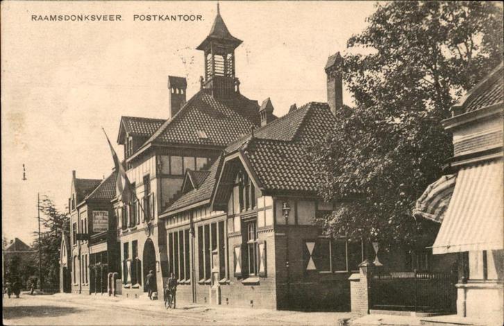 Raamdonksveer Postkantoor st 1930, Verzamelen, Ansichtkaarten | Nederland, Gelopen, Noord-Brabant, 1920 tot 1940, Ophalen of Verzenden