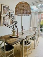 Rivièra Maison eettafel + 6 stoelen, Ophalen, Gebruikt, 200 cm of meer, 50 tot 100 cm
