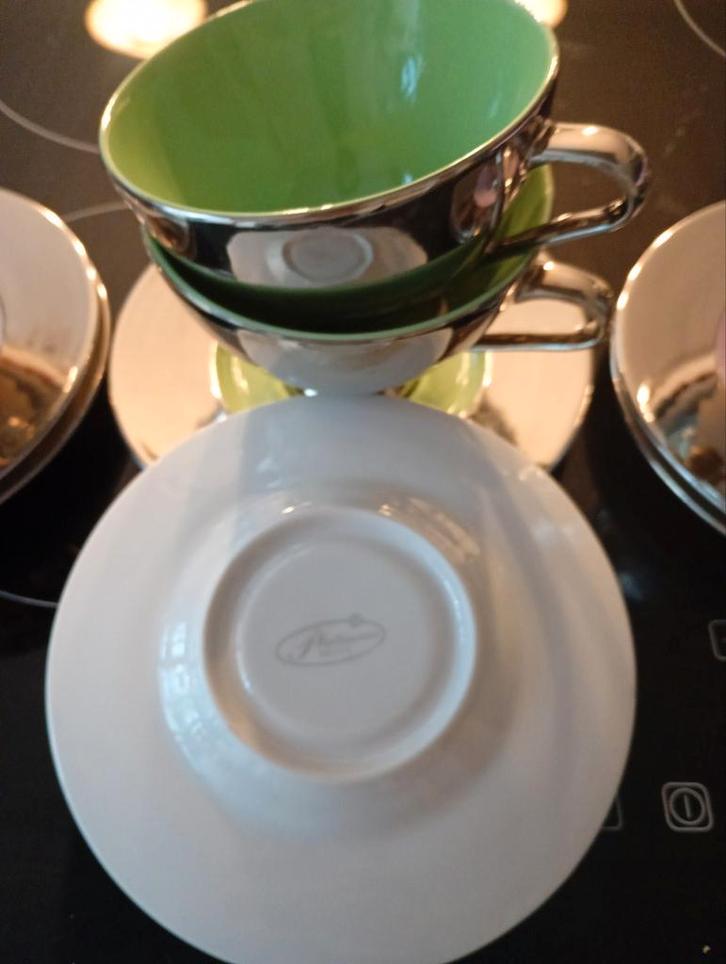 Platinum France Kop en Schotels (8 stuks), Huis en Inrichting, Keuken | Servies, Zo goed als nieuw, Kop(pen) en/of Schotel(s)