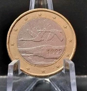 Finland  1 euro munt 1999 - zeldzaam - zie ook de misslag