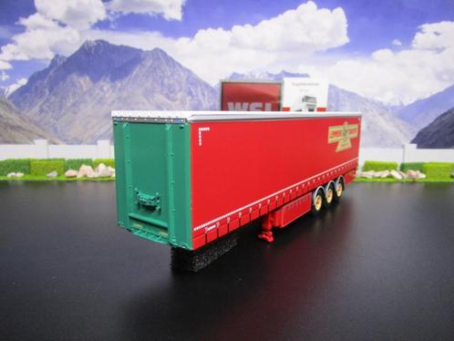 Wsi 01-4727 Schuifzeilen Oplegger 3as , Lemmens Transport, Hobby en Vrije tijd, Modelauto's | 1:50, Nieuw, Bus of Vrachtwagen