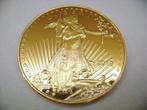 1 Troy Oz 100 Mills 24K gouden USA $50 Liberty Eagle munt!!, Verzenden, Buitenland, Munten
