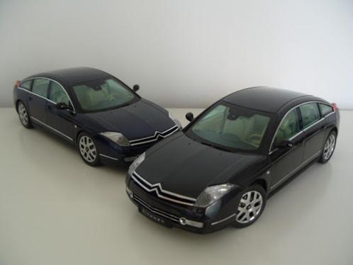 Citroen C6 V6 HDI 2006 Norev 181150 Bleu Mauritius compleet, Hobby en Vrije tijd, Modelauto's | 1:18, Zo goed als nieuw, Auto