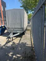 Aanhangwagen dubbelasser met huif, Auto diversen, Aanhangers en Bagagewagens, Ophalen, Zo goed als nieuw