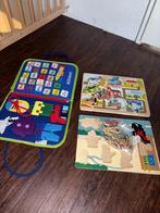 Kinder puzzel en Puzzel reis map, Ophalen, 2 tot 4 jaar, Zo goed als nieuw, Van hout