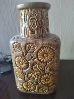 West Germany vaas jaren 70 - 40 cm - blokvaas, Huis en Inrichting, Woonaccessoires | Vazen, Overige kleuren, Aardewerk of Porselein