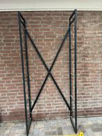 Stalen wandkast/ frame exclusief 5 planken, Ophalen, Gebruikt