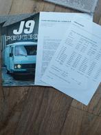 Peugeot J9 brochure+ prijslijst 1981, Boeken, Auto's | Folders en Tijdschriften, Ophalen of Verzenden, Zo goed als nieuw, Peugeot