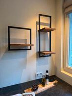2 wandplanken van staal en hout, Ophalen, Gebruikt