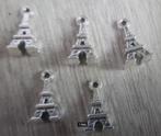 6 stuks zilverkleur bedeltjes IJffeltoren. 14,4x7,9 mm, Ophalen of Verzenden, Nieuw, Bedel