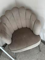 Velvet taupe stoel, Huis en Inrichting, Fauteuils, Ophalen, Zo goed als nieuw