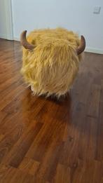 Schotse Hooglander Poef, Ophalen, Hout, Minder dan 50 cm, Rond