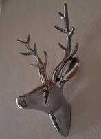 Gegoten aluminium hertenkop, Ophalen of Verzenden, Zo goed als nieuw