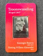Zilveren zegel Troonwisseling 2013 postzegel nederland, Verzenden, Na 1940, Postfris
