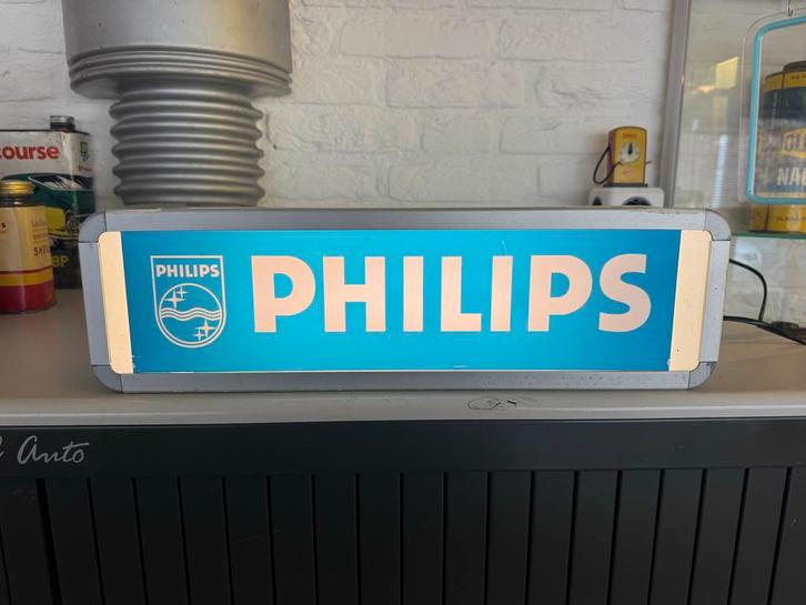 Vintage Philips reclame Lichtbak, Antiek en Kunst, Antiek | Lampen, Ophalen