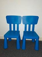 2 Ikea Mammut stoeltjes blauw, Ophalen, Gebruikt, Stoel(en)