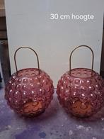 Leuke roze windlichten, Ophalen of Verzenden, Zo goed als nieuw, Overige materialen, Minder dan 25 cm
