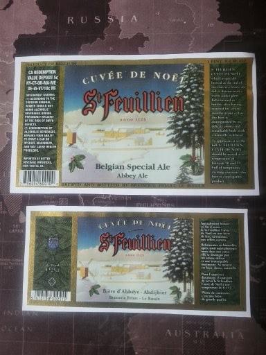 BIERETIKETTEN - B9 - KERST / BELGIE  - 12 st., Verzamelen, Biermerken, Nieuw, Overige typen, Overige merken, Verzenden