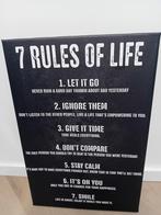 7 rules of life nieuw canvas 40 x 60 cm, Huis en Inrichting, Ophalen, Nieuw