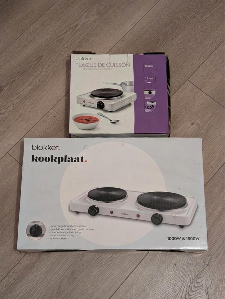 2x Blokker kookplaat, Witgoed en Apparatuur, Kookplaten, Zo goed als nieuw, Vrijstaand, Elektrisch, 3 kookzones of minder, Ophalen