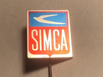 Metalen SIMCA AUTOMERK Speld (Rood/Blauw/Aluminiumkleur). beschikbaar voor biedingen