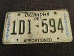 Kentekenplaat licenseplate Oklahoma Apportioned USA, Verzamelen, Automerken, Motoren en Formule 1, Auto's, Gebruikt, Ophalen of Verzenden