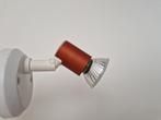 Vintage spot in rood metallic verstelbaar, Huis en Inrichting, Lampen | Spots, Ophalen of Verzenden, Zo goed als nieuw