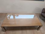 Goossens Salontafel Air (130 x 70 cm) + gehard glas, Ophalen, 100 tot 150 cm, 50 tot 100 cm, Minder dan 50 cm