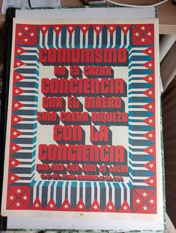 Cuba Affiche 1970 - Communisme - Goede Staat beschikbaar voor biedingen