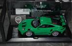 PORSCHE 911 GT3 RS 2023 green/silver wheels Minichamps WRH, Verzenden, Zo goed als nieuw, Auto, MiniChamps