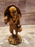 Japans beeldje - Reiziger/Pelgrim, Antiek en Kunst, Kunst | Beelden en Houtsnijwerken, Ophalen of Verzenden
