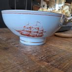 Porseleinen kom Spode met afb. Schip de Grand Turk, zie foto, Antiek en Kunst, Ophalen of Verzenden