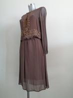 Antik Batik jurk, tuniekjurk, taupe, maat Small, Bruin, Verzenden, Zo goed als nieuw, Maat 36 (S)