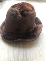 Originele Chapeau Jacqueline Hoed Bruin Velour jaren 70, Ophalen of Verzenden, Gedragen, One size fits all
