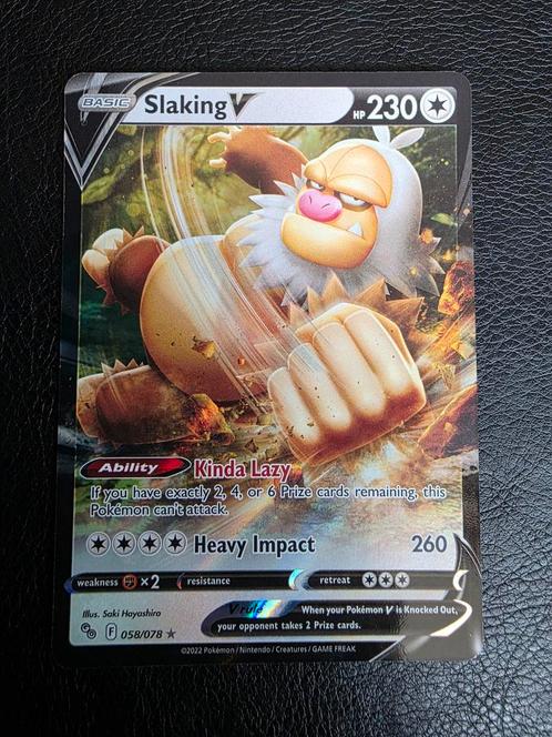 Slaking V #058 sword shield pokemon go, Hobby en Vrije tijd, Verzamelkaartspellen | Pokémon, Nieuw, Losse kaart, Ophalen of Verzenden