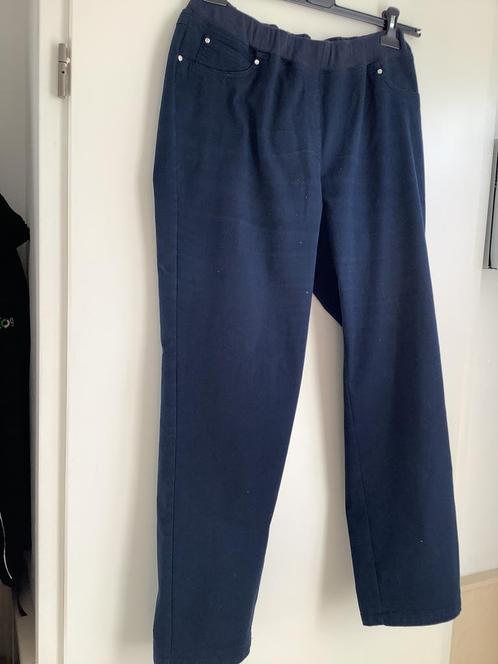 Broek 48 (RaBe), Kleding | Dames, Broeken en Pantalons, Gedragen, Maat 46/48 (XL) of groter, Blauw, Lang, Ophalen of Verzenden